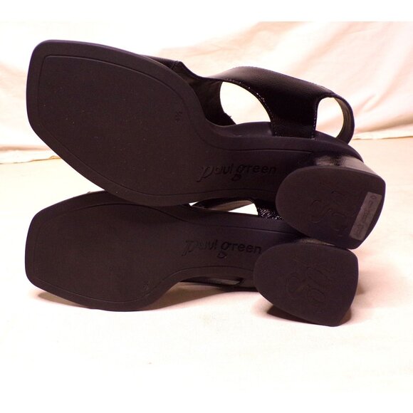 🆕PAUL GREEN Tanya Slingback Block Heel Sandal Pump Shoes 8.5 Black - Picture 15 of 15
